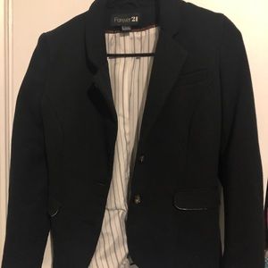 Black Blazer with Elbow Patches